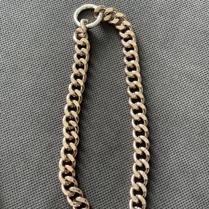 Chunky gold curb/Cuban link necklace (2 inch)